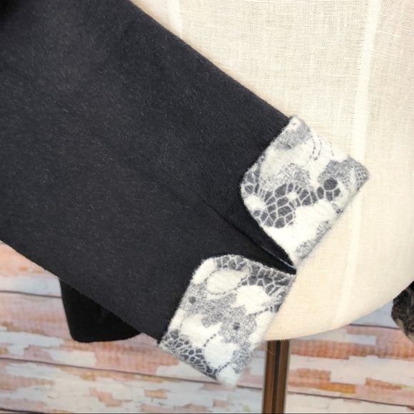 ESCADA Black Wool Lace Print Jacket - Picture 9 of 9